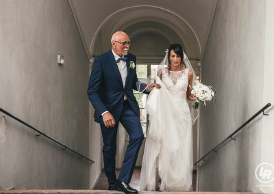 la sposa con il papà